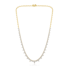 Graduated Pear Diamond Riviera Necklace in 14k yellow gold