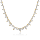 Graduated Pear Diamond Riviera Necklace in 14k yellow gold