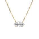 Floating Solitaire Lab-Grown Diamond Necklace by Izakov Fine Jewelry in 14K gold with a premium lab-grown diamond.