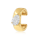 Flush Pear Diamond Ear Cuff in 14k yellow gold