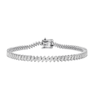East West Pear Diamond Tennis Bracelet in 14k white gold