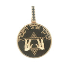 Diamond Priestly Blessing on Crystal Pendant © showcasing 14K Gold and paved diamonds design by Izakov Fine Jewelry.