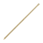 Pavé Diamond Cuban Link Chain Bracelet in 14k yellow gold