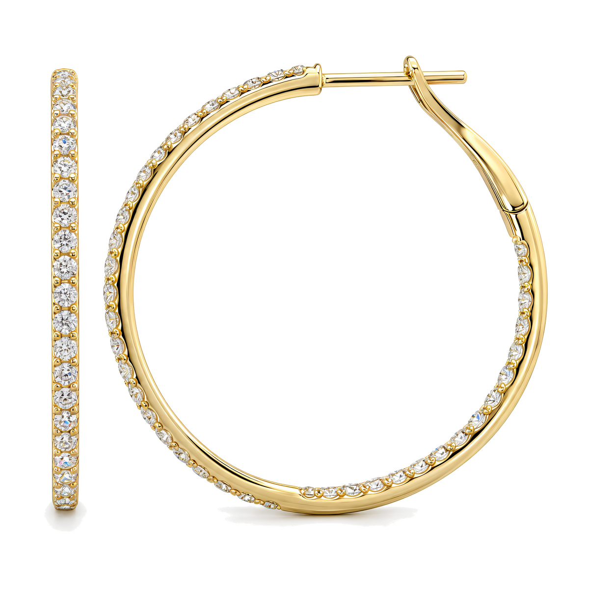 Inside-Out Lab Diamond Hoop Earrings
