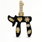 Jewish Charms Chai Gemstone Pendant ©