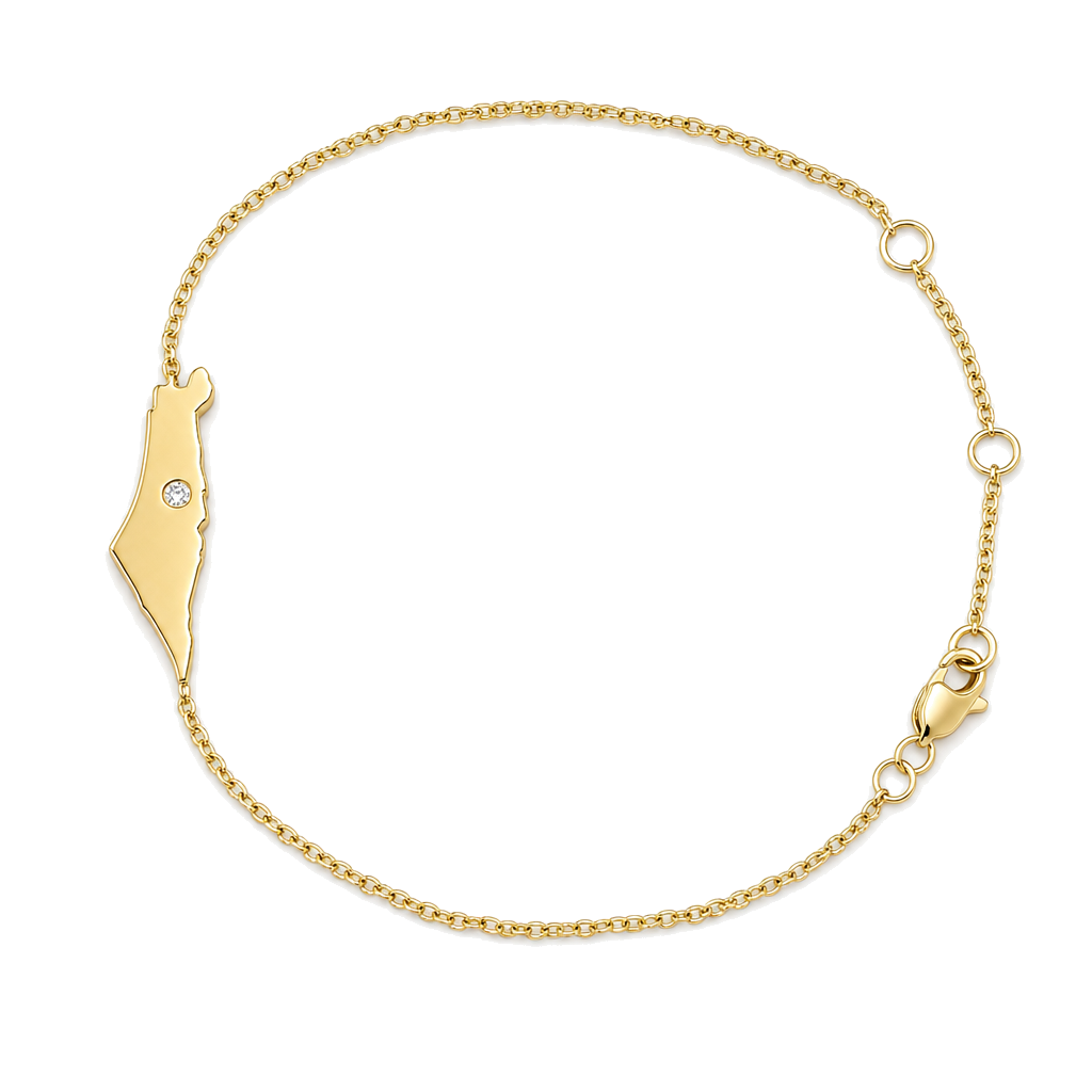 Land Of Israel Diamond Accented Bracelet ©