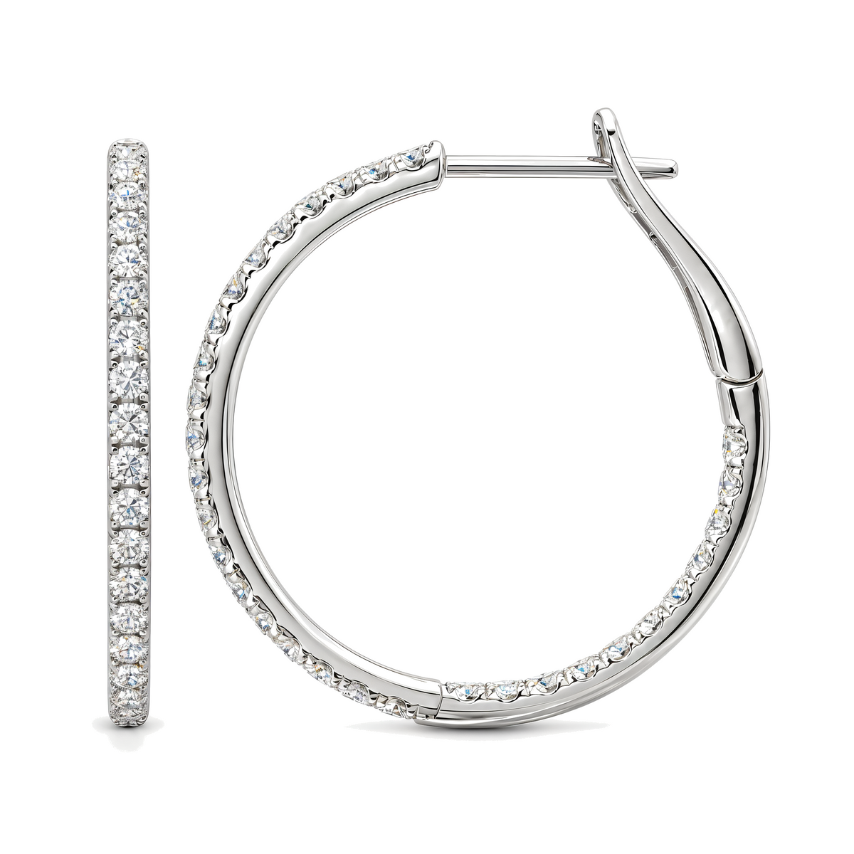 Inside-Out Lab Diamond Hoop Earrings