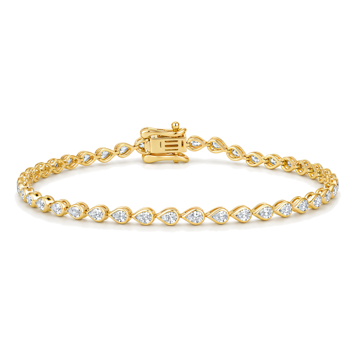 Pear Diamond Bezel Tennis Bracelet