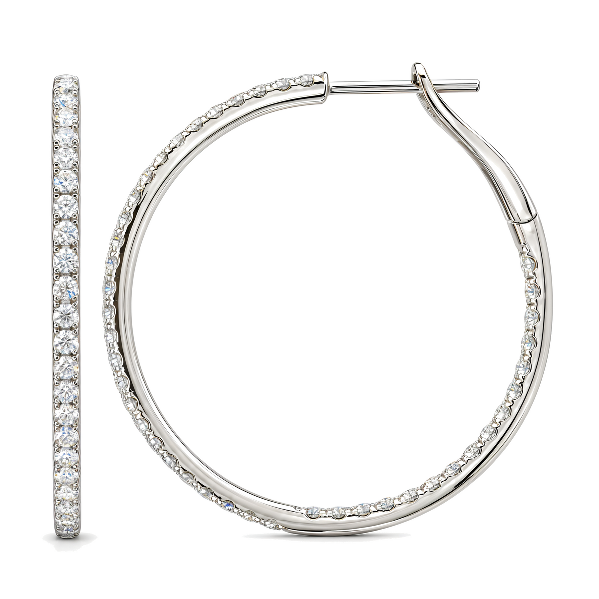 Inside-Out Lab Diamond Hoop Earrings