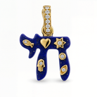 Jewish Charms Chai Gemstone Pendant ©