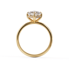 North West Hidden Halo Solitaire Diamond Engagement Ring - Rings - Izakov Diamonds + Fine Jewelry