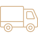 Delivery truck icon representing shipping services for Izakov Fine Jewelry in Miami, Florida.