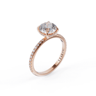 Pave Hidden Halo Diamond Engagement Ring - Rings - Izakov Diamonds + Fine Jewelry