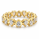 Pear Lab Diamond Eternity Pinky Ring in 14K Gold