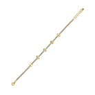 Personalized Station Block Name Diamond Tennis Bracelet by Izakov Fine Jewelry in 14k gold with sparkling diamonds.