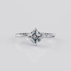 North West Hidden Halo Solitaire Diamond Engagement Ring - Rings - Izakov Diamonds + Fine Jewelry