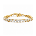 Lab-Grown Heart Shape Diamond Tennis Bracelet in 14K gold, featuring stunning heart-shaped diamonds.