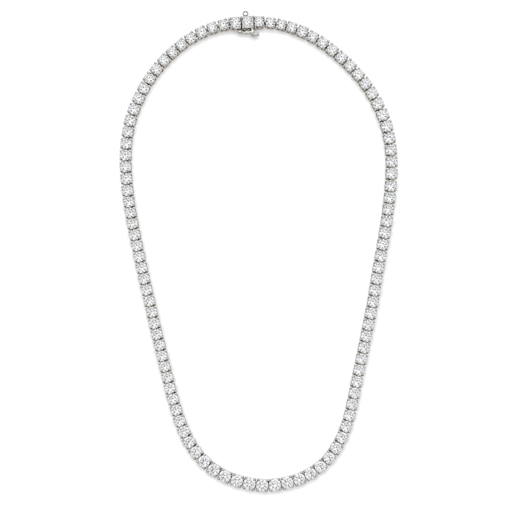 Classic Lab-Grown Diamond Tennis Necklace in 14K Gold | Izakov