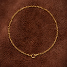 Rolo Link Swivel Clasp Gold Chain Necklace in 14K yellow gold, styled, Izakov Fine Jewelry
