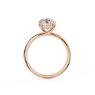 Skinny Solitaire Hidden Halo Diamond Engagement Ring - Rings - Izakov Diamonds + Fine Jewelry
