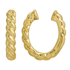 Twist Gold Ear Cuff from Izakov Fine Jewelry showcasing sophisticated 14K gold twist design.