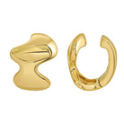 Wavy Gold Ear Cuff by Izakov Fine Jewelry showcasing contemporary 14K gold design with elegant contours.