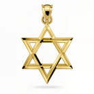 Woven Star of David Gold Pendant showcasing intricate design and polished finish, perfect for everyday wear.