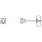 14K Gold 4-Prong Round Diamond Martini Stud Earrings 0.25 / Push-Back / White Gold Izakov Diamonds + Fine Jewelry