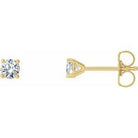 14K Gold 4-Prong Round Diamond Martini Stud Earrings 0.25 / Push-Back / Yellow Gold Izakov Diamonds + Fine Jewelry