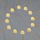 14K Gold Aries Diamond Constellation Coin Necklace (Matte Finish) - Necklaces - Izakov Diamonds + Fine Jewelry