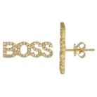 14K Gold Diamond Pave Boss Statement Ear Crawler Single / Yellow Gold Izakov Diamonds + Fine Jewelry