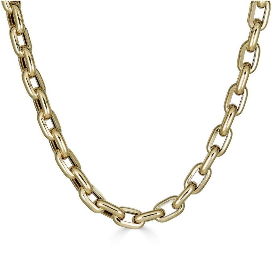 14K Gold Chunky Oval Link Chain Necklace 18" / Yellow Gold Izakov Diamonds + Fine Jewelry