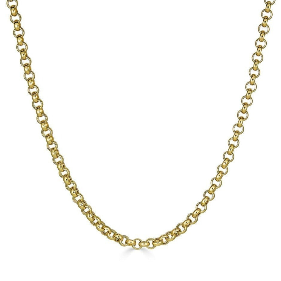 14K Gold Chunky Rolo Chain Necklace M (4.7mm) / 16" / Yellow Gold Izakov Diamonds + Fine Jewelry