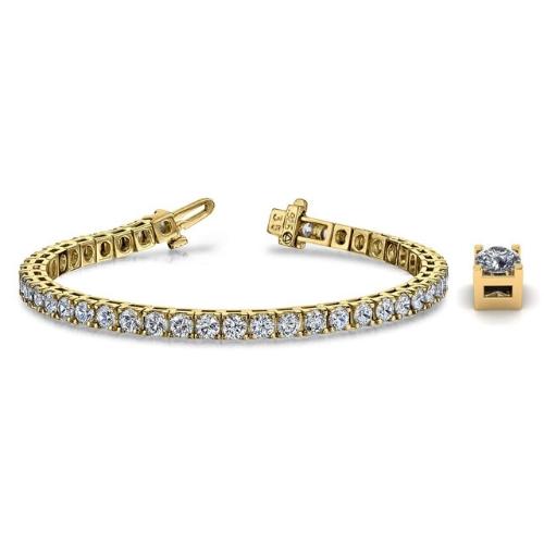 14K Gold Classic Diamond Tennis Bracelet 1.50 / Yellow Gold Izakov Diamonds + Fine Jewelry