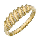 14K Gold Croissant Diamond Ring Izakov Diamonds + Fine Jewelry