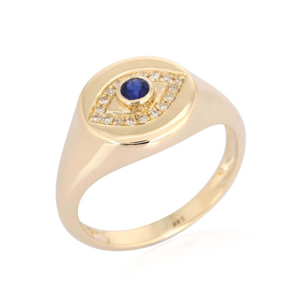 Rose Gold Evil Eye Ring | Amorium – Amorium Jewelry