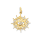 14K Gold Diamond Celestial Evil Eye Necklace Charm - Charms & Pendants - Izakov Diamonds + Fine Jewelry