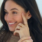 14K Gold Diamond Flowers Crawler Earrings - Earrings - Izakov Diamonds + Fine Jewelry