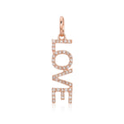 14K Gold Diamond Love Statement Necklace Charm Rose Gold Izakov Diamonds + Fine Jewelry
