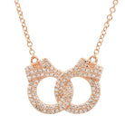 14K Gold Diamond Micro Pave Handcuffs Necklace Rose Gold Izakov Diamonds + Fine Jewelry