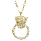 Diamond Panther Door Knocker Pendant Necklace Izakov Diamonds + Fine Jewelry VI