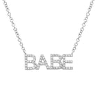 14K Gold Diamond Pave Babe Statement Necklace White Gold Izakov Diamonds + Fine Jewelry