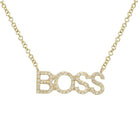 14K Gold Diamond Pave Boss Statement Necklace Yellow Gold Izakov Diamonds + Fine Jewelry