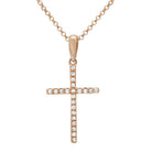 14K Gold Diamond Pave Cross Necklace - Necklaces - Izakov Diamonds + Fine Jewelry