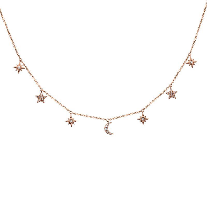 Celestial Moon and Star Necklace - ELNKA