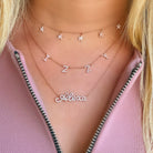 Diamond Pave Dangling Stars Necklace Izakov Diamonds + Fine Jewelry