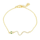 14K Gold Diamond Pave Python Bracelet Yellow Gold Izakov Diamonds + Fine Jewelry