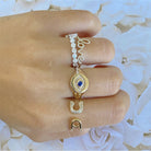 14K Gold Diamond Pave Safety Pin Wrap Ring Izakov Diamonds + Fine Jewelry