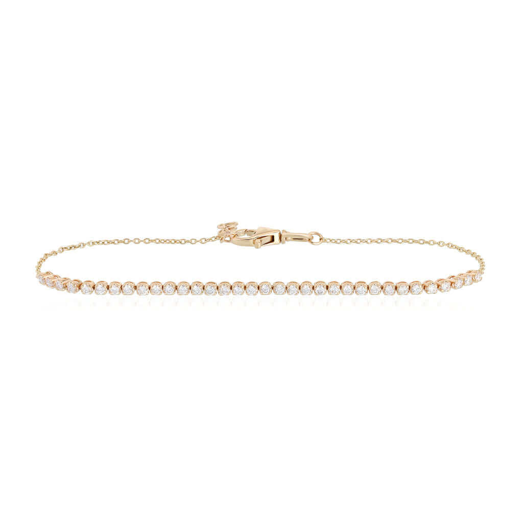 14K Gold Diamond Tennis On Chain Bracelet - Bracelets - Izakov Diamonds + Fine Jewelry