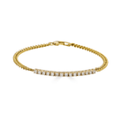 14K Gold Diamond Tennis On Cuban Link Bracelet - Bracelets - Izakov Diamonds + Fine Jewelry